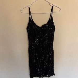 Windsor Black Sequin Mini Dress